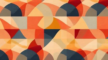 Aufkleber - An abstract painting with a colorful array of shapes. Generative ai