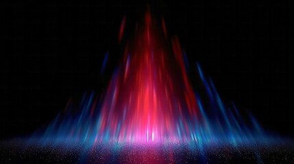 Aufkleber - A vibrant light trail in a dark background. Generative ai