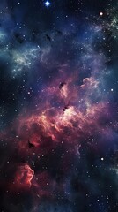 Wall Mural - a galaxy scene with large cluster of stars