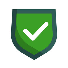 Poster - Verification checkmark shield icon. Vector.