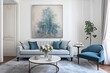 © aboutmomentsimages - Luxurious Detail: Modern Contemporary Sofa in Elegant Living Room, 3D Render..