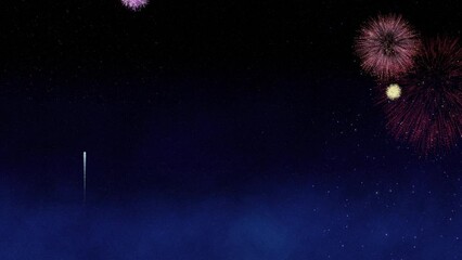 night sky fireworks background material