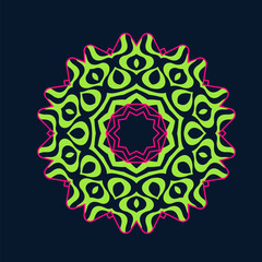 Poster - Symmetrical composition of wavy lines. Abstract element for design. Vector illustration. Modern graphic design.