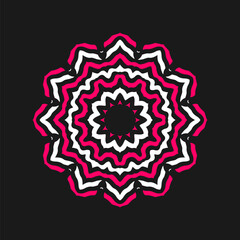 Poster - Symmetrical composition of wavy lines. Abstract element for design. Vector illustration. Modern graphic design.