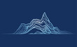 minimal abstract mountain art, wave topography strip line, illustration vector