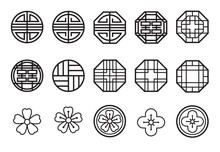 Set Of Symbols, Pattern, Oriental Korea China Japan
