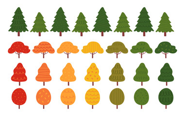 Wall Mural - a collection of coniferous and autumnal tree parts