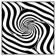 Wall Mural - optical illusion spiral vector icon