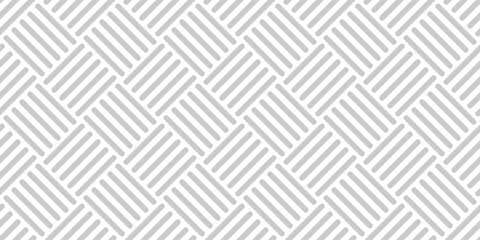 simple manswear textile diagonal basketweave seamless pattern. gray and white basket weave bamboo te