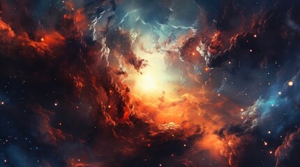 Wall Mural - abstract space background. galaxies, nebula and stars in space. generative ai.