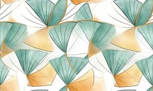 Ginkgo In Abstract Style Seamless Pattern