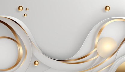 white and gold abstract luxury background 