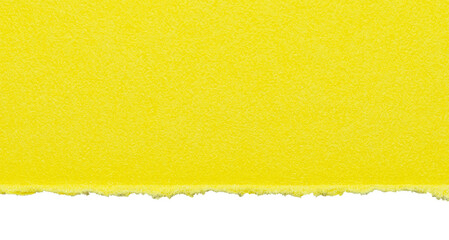 Yellow blank cut out paper note cardboard with copy space for text on transparent or white background