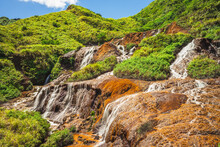 Scenery Of Golden Waterfall In New Taipei City, Taiwan