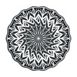 Elegent black mandala pattern illustration vector