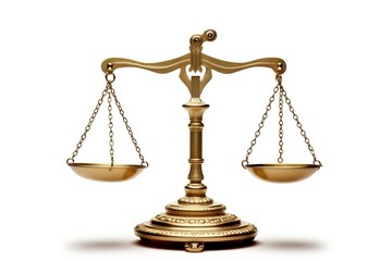 Aufkleber - scale balance concept. scales isolated on white background. Generated by AI.