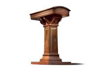 Poster - lectern isolated on white background. Generated by AI