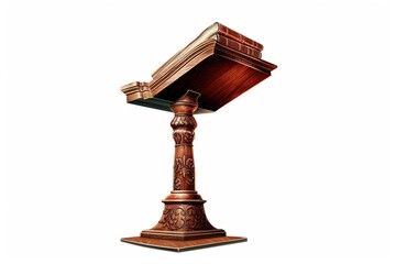 Poster - lectern isolated on white background. Generated by AI