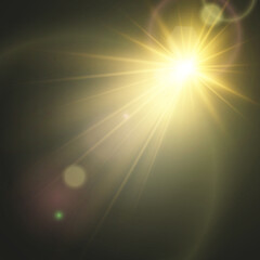 	
Vector transparent sunlight special lens flare light effect. Bright beautiful star. Light from the rays.
