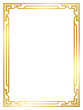 © Tanatphong - Art Deco gold frame vintage frame line geometric wedding label card frame png transparent background