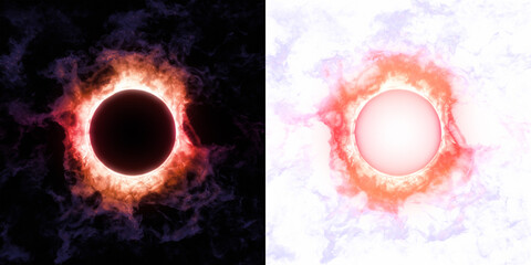 Poster - a smoke and plasma ring visual on a black and transparent background. plasma ring vfx, smoke and ene