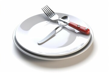 Aufkleber - intermittent fasting concept isolated on white background. Generated by AI.