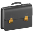 3d icon of a black business briefcase