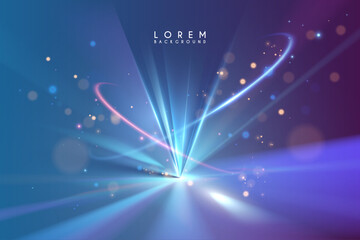 Wall Mural - abstract color light effect background with sparks