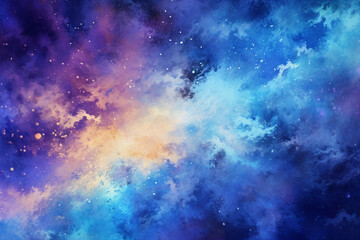 Abstract gradient art style, a contemplative starry night sky. AI generative