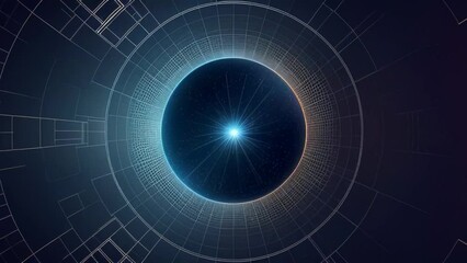 Wall Mural - a black hole surrounded by a galaxy of stars. generative ai