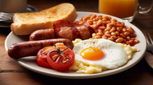 Complete British Breakfast Generative AI