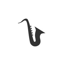 Saxophone Icon Graphic Element Illustration Template Design Vector