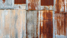 Texture Of Rusty Galvanized Metal Roof Sheets