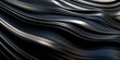 © SnowElf - Close-up texture of liquid shiny metal in silver black color with highlights and shimmers. Liquid metallic texture, backdrop for web promotion. Generative AI 3d render illustration imitation.