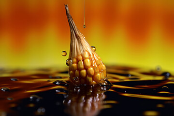 Wall Mural - drop of corn oil, ai