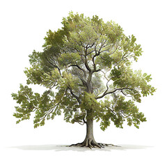 Wall Mural - oak tree on transparent background
