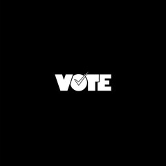 Wall Mural -  Vote logo icon isolated on dark background