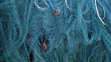 fishing net hanging as a background