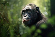 Portrait Of A Bonobo Monkey