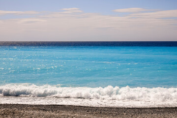 Wall Mural - Detail of the Mediterranean seen from Nice