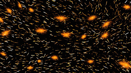 Canvas Print - little stars in a firework style on the sky, ai generated image