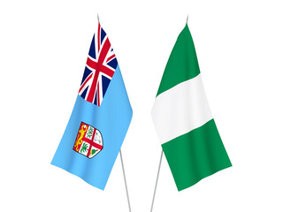 Wall Mural - Nigeria and Republic of Fiji flags