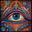 © McKinney Photography - Ornamental eye art with intricate design. Created using ai generative.