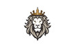 Royal king lion crown symbols. Elegant gold Leo animal logo. Premium luxury brand identity icon set