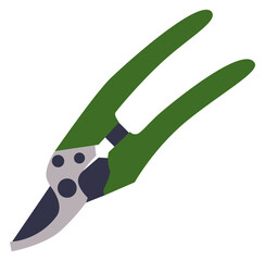 Poster - Garden clippers icon. Color plant pruning shears