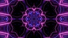 Star Symmetry. Abstract Glow Lines. Vj Loop Motion Design Kaleidoscope Background. Abstract Bg Motion Graphics 3d Symmetrical Glowing Kaleidoscopic Construction. Night Club Vj. Sci-fi Background.