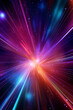 Abstract background with neon rays of light created with AI