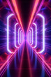 Tunnel Neon Futuristischer Hintergrund – erstellt mit KI	