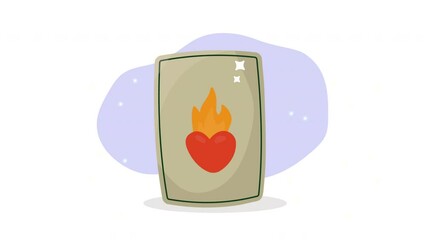 Poster - magic card with heart animation