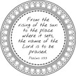 © Kristina Yu - Psalms 113:3 decorative mandala